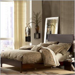 Fashion Bed Group Madrid Panel Bed in Rustic Cherry