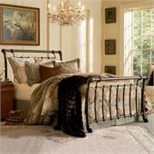 Fashion Bed Group Legion Metal Sleigh Bed in Ancient Gold