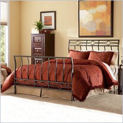 Fashion Bed Group Lynx Metal Sleigh Bed in Speckled Bronze