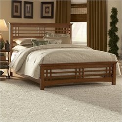 Fashion Bed Group Avery Panel Bed in Oak-Full
