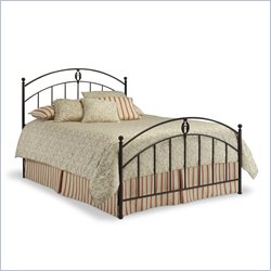 Fashion Bed Group Bellamy Metal Poster Bed in Hammered Brown-Queen