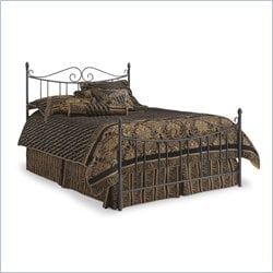 Fashion Bed Group Brookhaven Metal Poster Bed in Textured Black-Full