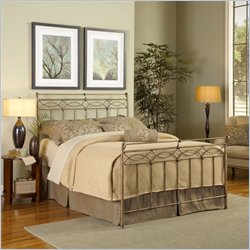 Fashion Bed Group Channing Metal Sleigh Bed in Nickel Copper