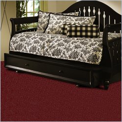 Fashion Bed Group Fraser Daybed with Front Panel and Rollout in Black Finish by Fashion Bed