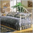 Fashion Bed Group Calais Metal Daybed in Antique White Finish with Pop-Up Trundle 