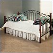 Fashion Bed Group Shiloh Wood Post Daybed  in Matte Black with Pop-Up Trundle