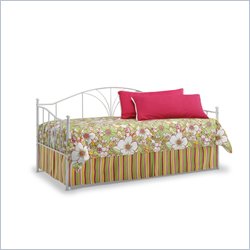 Fashion Bed Group Amanda Metal Daybed in White Finish with Pop-Up Trundle