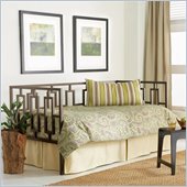 Fashion Bed Group Miami Metal Daybed in Coffee Finish with Pop-Up Trundle 