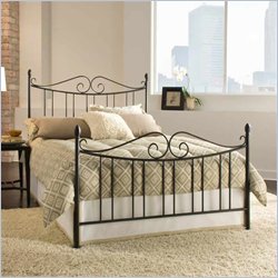 Fashion Bed Group Fallbrook Metal Bed in Textured Black Finish
