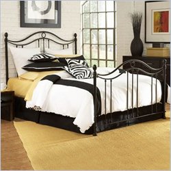 Fashion Bed Group Geneva Metal Poster Bed in Glossy Black Finish