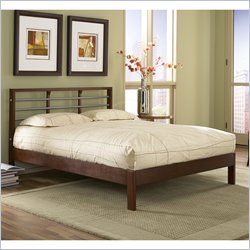Fashion Bed Group Delmar Platform Bed in Merlot and Silver