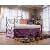 Fashion Bed Caroline Daybed with Link Spring and  Trundle in Flint