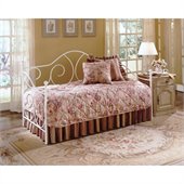 Fashion Bed Caroline Daybed with Link Spring and Trundle in White