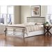 Fashion Bed Fontane Metal Bed in Silver and Cherry-Queen