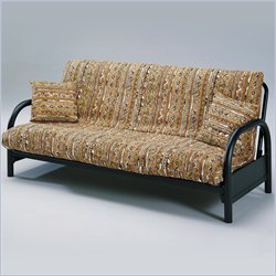 Fashion Bed Group Saturn Full Size Futon Frame in Black Metal by Fashion Bed