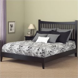 Fashion Bed Group Jakarta Modern Platform Bed in Black Finish by Fashion Bed