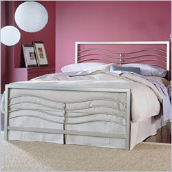 Fashion Bed Group Malibu Metal Bed in Iced Silver Finish