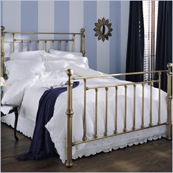 Fashion Bed Group Waldorf Metal Poster Bed with Frame in Aged Brass Finish