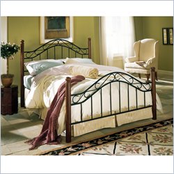 Fashion Bed Group Shiloh Metal Poster Bed in Matte Black