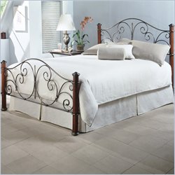 Fashion Bed Group Grenada Metal Poster Bed in Charcoal Finish