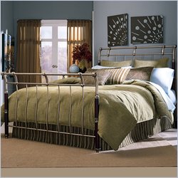 Fashion Bed Group Chancellor Metal Sleigh Bed in Mahogany and Gold Frost Finish by Fashion Bed
