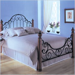 Fashion Bed Group Rivera Metal Poster Bed in Gun Metal Finish