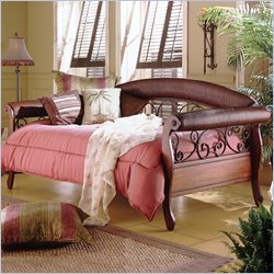 Fashion Bed Group Saigon Wood Daybed in Autumn Brown Finish with Link Spring