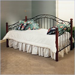 Fashion Bed Group Shiloh Wood Post Daybed in Matte Black with Link Spring