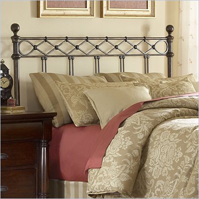 Fashion Bed Group Argyle Metal Poster Headboard in Copper Chrome