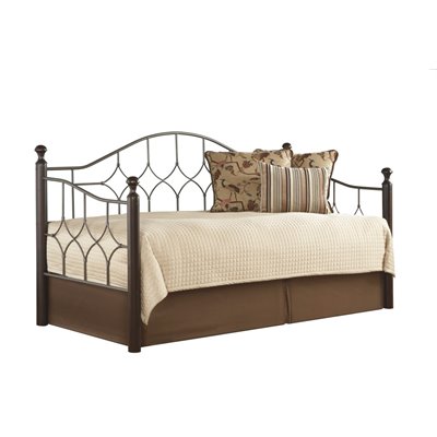 Fashion Bed Bianca Daybed with Euro Top Spring in Pewter and Espresso
