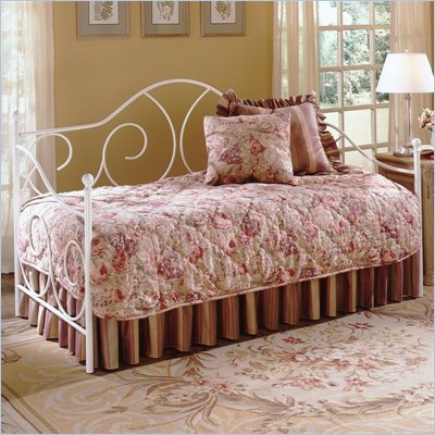 Fashion Bed Group Caroline White Metal Daybed with Link Spring