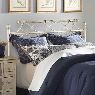 Fashion Bed Group Chester Metal Poster Headboard in Creme Brulee
