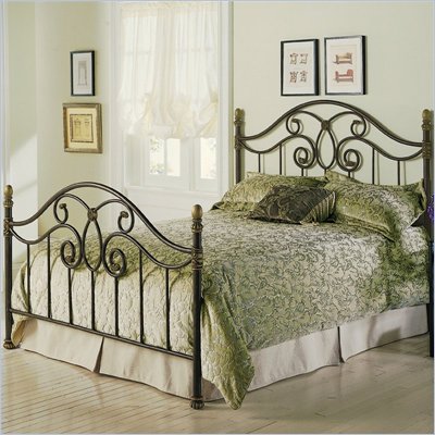 Fashion Bed Group Dynasty Metal Poster Bed in Autumn Brown Finish