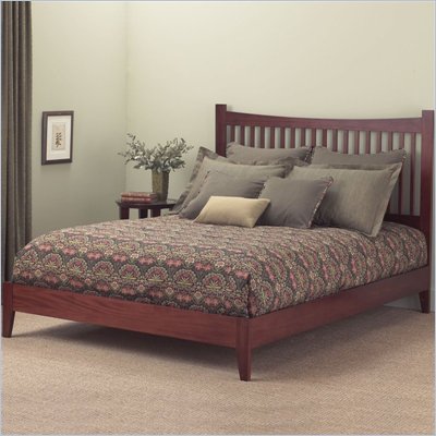 Fashion Bed Group Jakarta Modern Platform Bed in Mahogany Finish