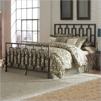 Fashion Bed Group Miami Metal Panel Headboard in Coffee