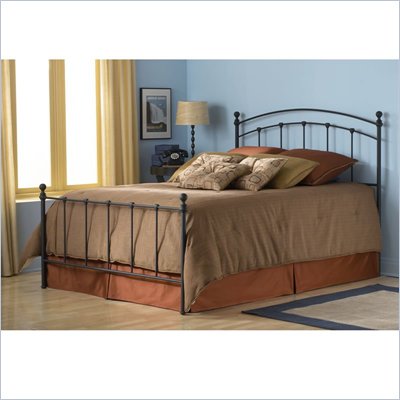 Fashion Bed Group Sanford Metal Poster Bed with Frame in Black Matte Finish