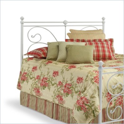 Fashion Bed Group Vineland Metal Poster Headboard in Antique White