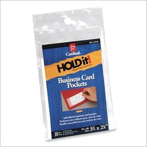 Cardinal HOLDit! Side Loading Business Card Pocket