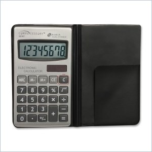 Compucessory Dual Power Pocket Calculator w/ Wallet
