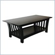 ADD TO YOUR SET: Elite Products Florenzia Rectangle Wood Top Coffee Table in Black Finish