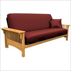 Elite Products Santa Barbara Full Size Futon Frame in Golden Oak by Elite Products