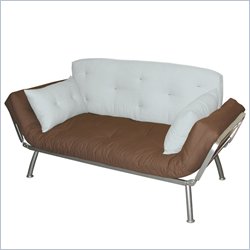 Elite Products Mali Metal Futon Set in Seafoam-Plank