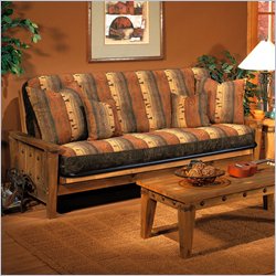 Elite Products Salsa Rustico Full Pine Wood Futon Frame