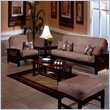 Elite Products Bridgeport Futon Set in Walnut Finish