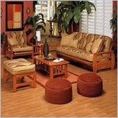 Elite Products Montego Futon Set in Honey Oak