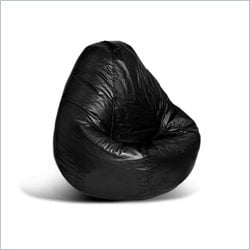 Elite Products Black Vinyl Kids Bean Bag Chair by Elite Products