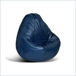 Elite Products Navy Vinyl Kids Bean Bag Chair by Elite Products