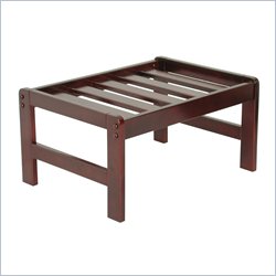 Elite Products Junior Twin Rectangular Walnut Ottoman