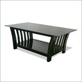 Elite Products Milan Black Coffee Table with Glass Top