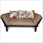 Elite Products Hudson Convertible Futon Sofa with Black Metal Frame